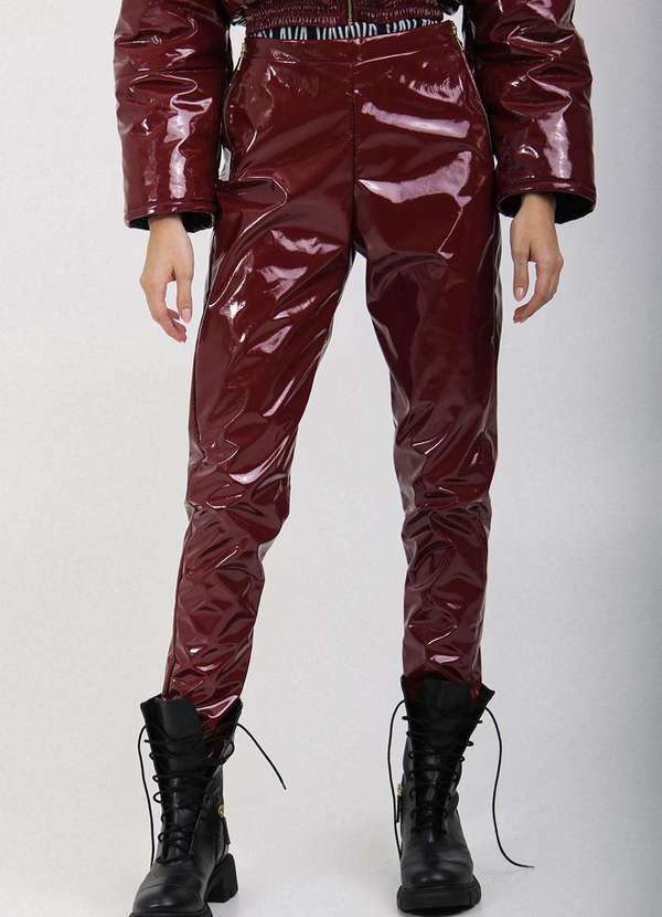 Labrava - Calca Legging Vinil Vinho Labrava Vermelho