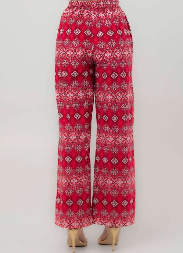 Pequia - Calca Tricoline Reta Bokeh Vermelho Pequia Vermelho 2