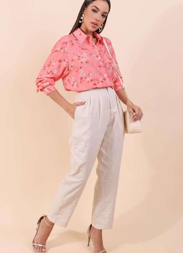 Pequia - Camisa Alongada Benzinho Pequia Rosa 2