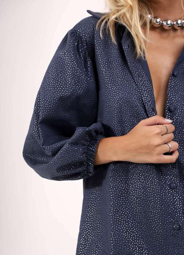 Pequia - Chemise Voil Oversized Azul Pequia Azul 2
