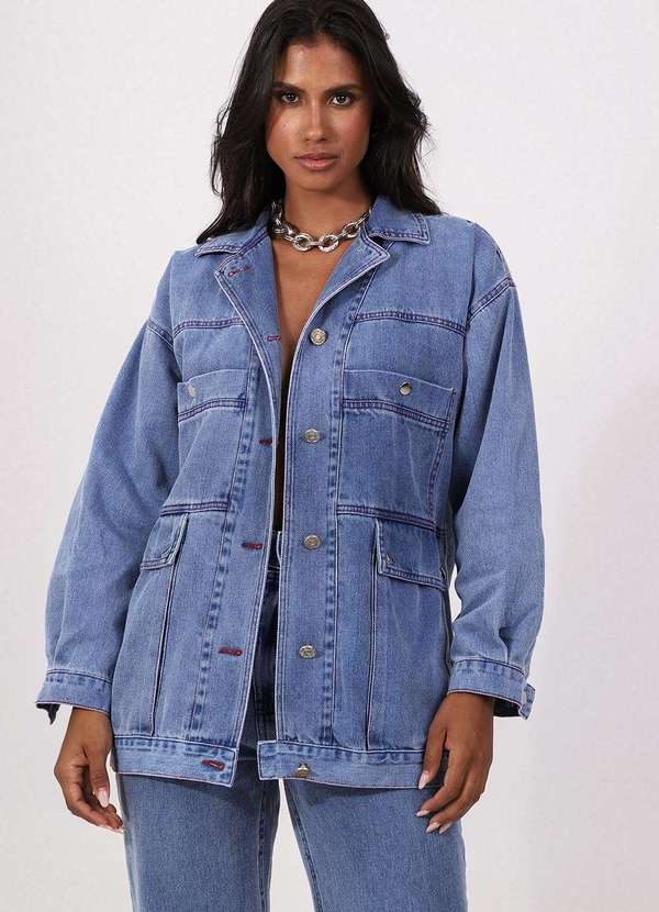 Labrava - Jaqueta Bolsos Jeans Labrava Azul