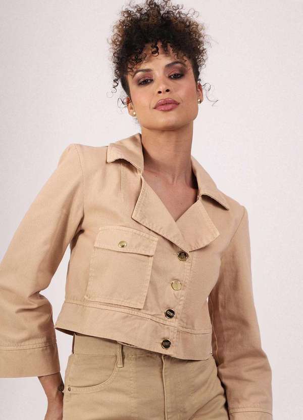 Labrava - Jaqueta de Sarja Perfecto Kaki Labrava Bege