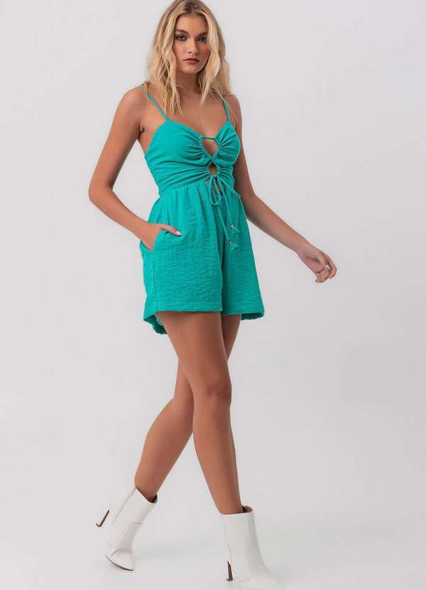 Pequia - Macaquinho Viscose Texturizado Pequia Verde 3