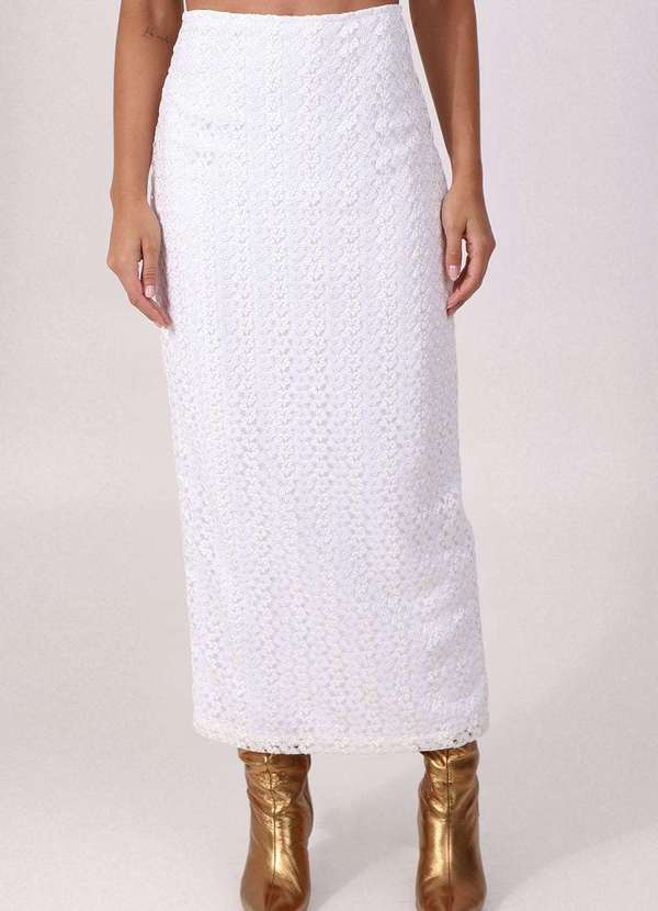 Saia Envelope Saia Feminina Saia De Renda Branca Midi Saia Renda