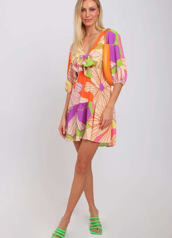 Pequia - Vestido Curto Macapa Pequia Bege 6