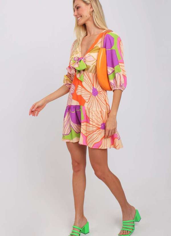 Pequia - Vestido Curto Macapa Pequia Bege 7