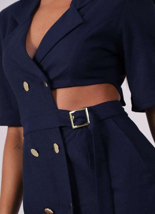 Labrava - Vestido Linho Midi Assimetrico Azul Labrava Azul 5