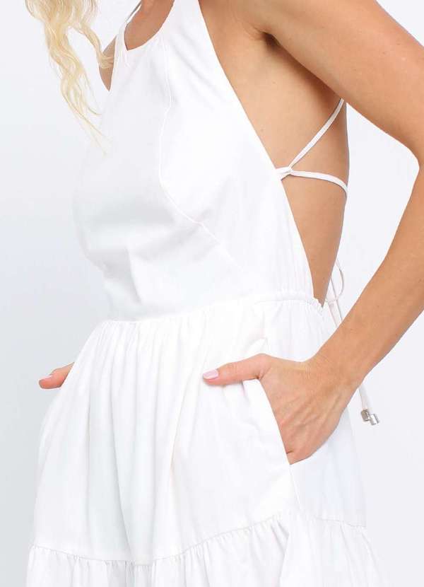 Pequia - Vestido Midi Frente Unica Pequia Branco 5