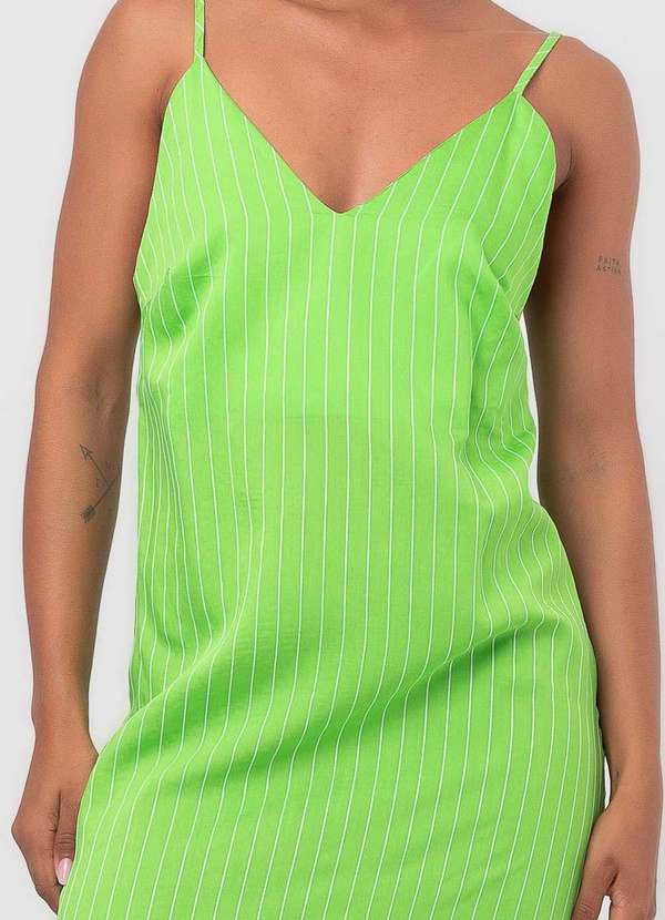 Pequia - Vestido Midi Listrado Verde Pequia Verde 4