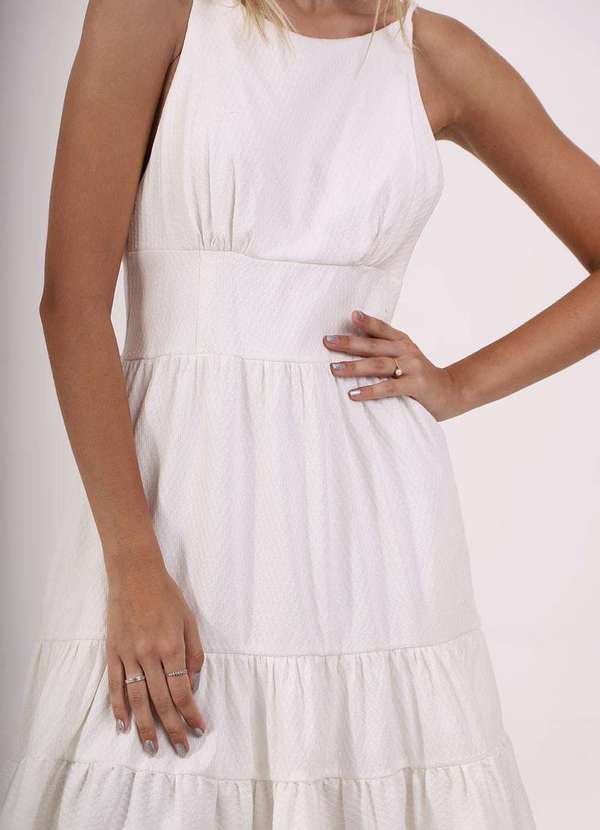 Pequia - Vestido Super Midi Piquet Offwhite Pequia Branco 2