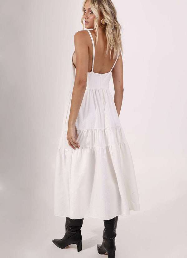 Pequia - Vestido Super Midi Piquet Offwhite Pequia Branco 4