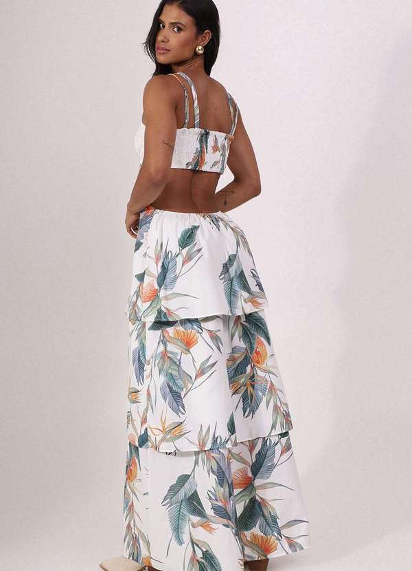 Pequia - Vestido Tricoline Longo Trancoso Pequia Branco 4