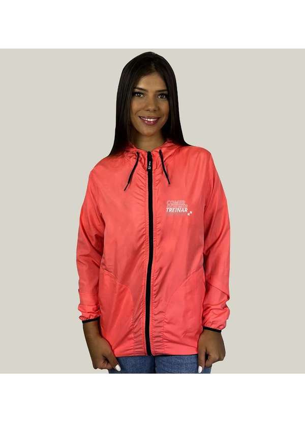 Wss Brasil - Jaqueta Corta Vento Academia Feminino Wss Gym Rotina Rosa