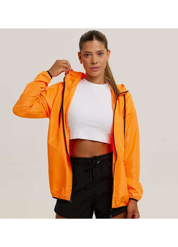 Wss Brasil - Jaqueta Corta Vento Feminina Wss Caminhada Laranja