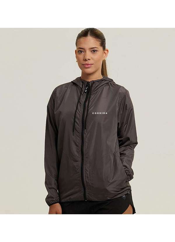Wss Brasil - Jaqueta Corta Vento Feminino Wss Brasil Corrida Cinza