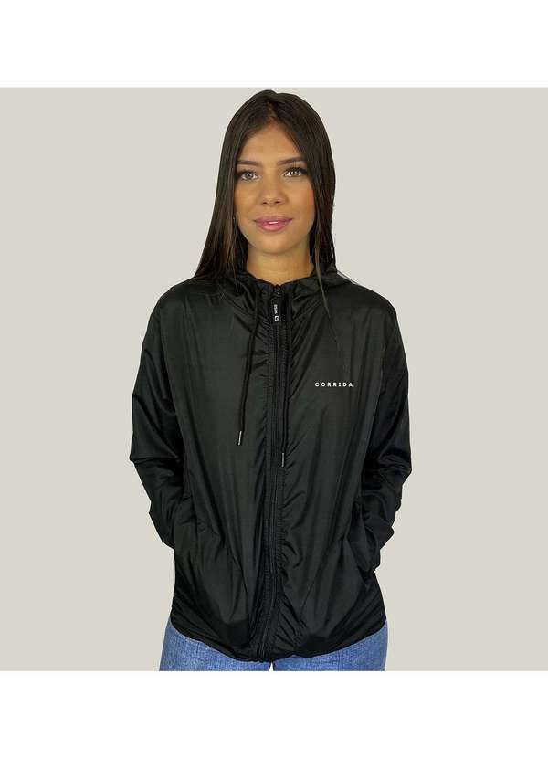 Wss Brasil - Jaqueta Corta Vento Feminino Wss Brasil Corrida Preto