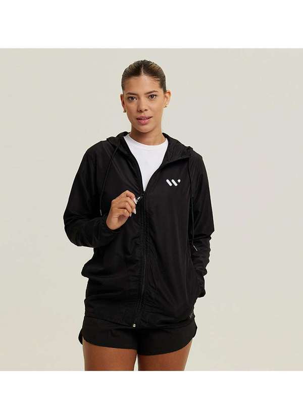 Wss Brasil - Jaqueta Corta Vento Impermeavel Feminino Wss Brasil Web Party Preto