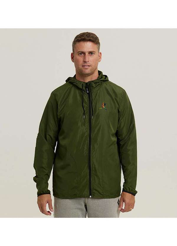 Wss Brasil - Jaqueta Corta Vento Masculino Impermeavel Wss Run Colors Verde