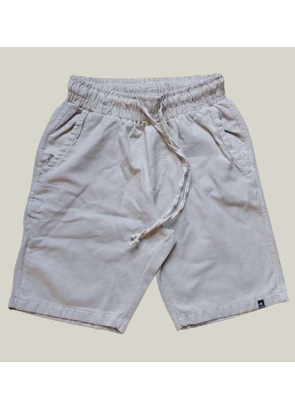 Wss Brasil - Shorts Bermuda Sarja Masculino Wss Basic Branco