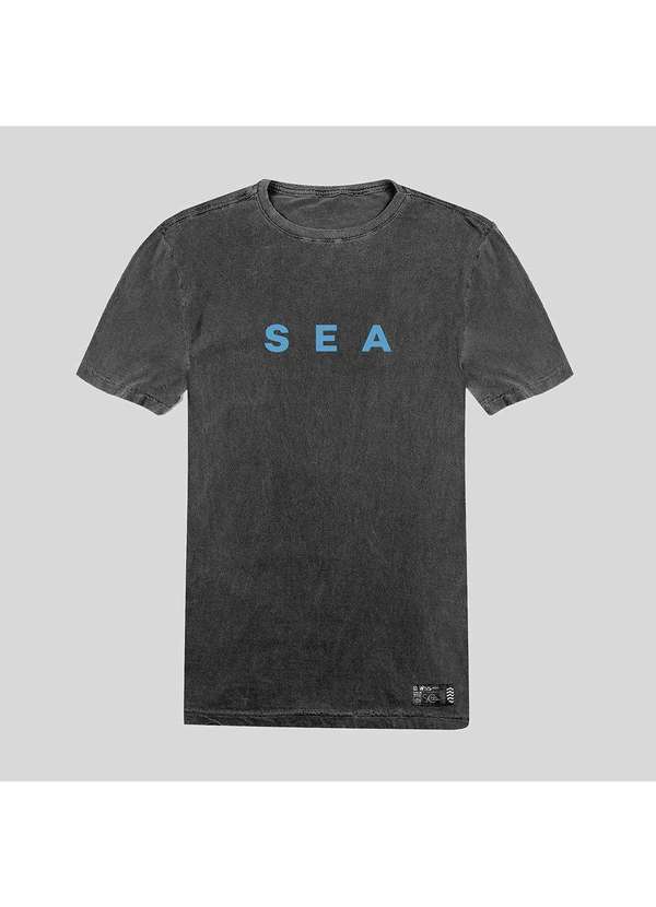 Wss Brasil - Camiseta Estonada Masculina Sea Algodao Prime Wss Cinza