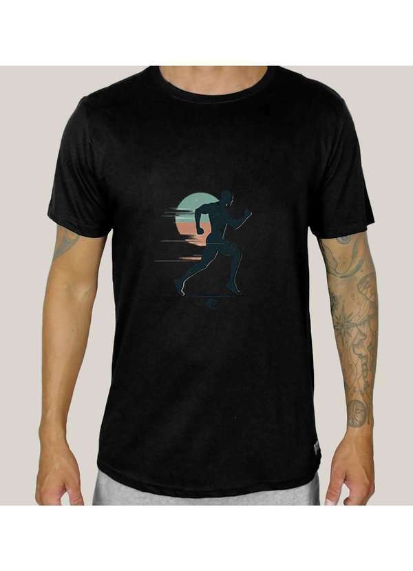 Wss Brasil - Camiseta Masculina Algodao Prime Wss Night Run Preto
