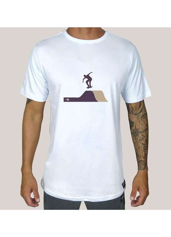 Wss Brasil - Camiseta Masculina Algodao Prime Wss Skate Park Branco
