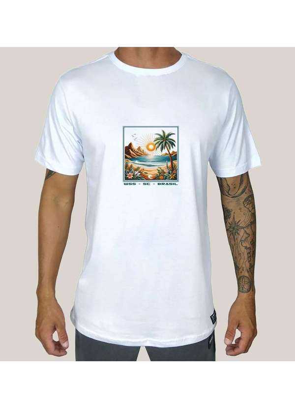 Wss Brasil - Camiseta Masculina Algodao Prime Wss Tribal Essence Branco