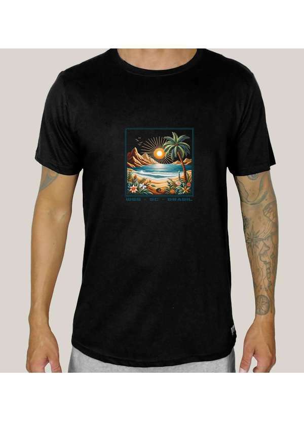 Wss Brasil - Camiseta Masculina Algodao Prime Wss Tribal Essence Preto