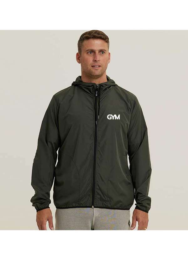 Wss Brasil - Jaqueta Corta Vento Masculina Academia Wss Gym Minimalist Verde