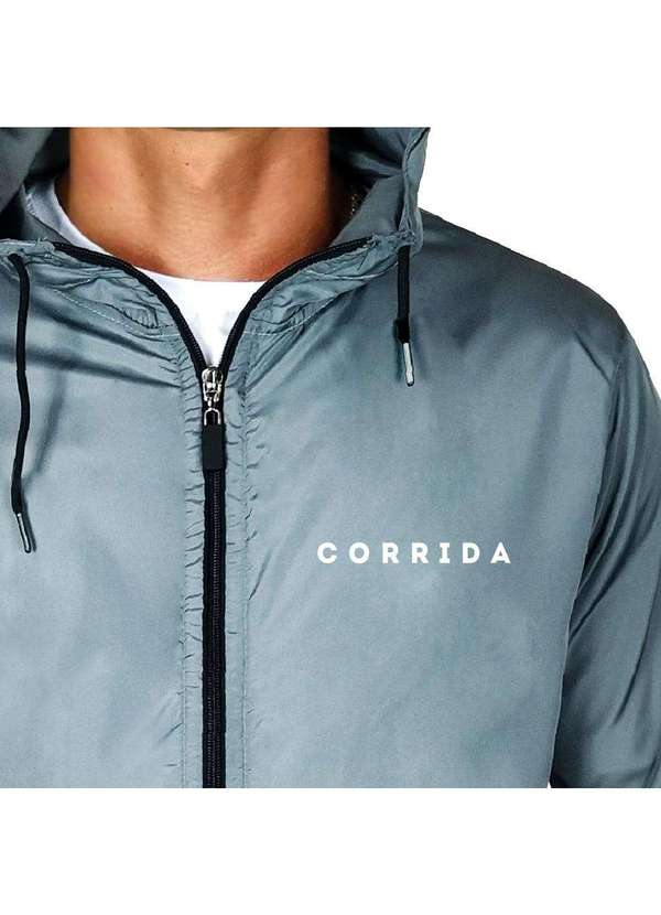 Wss Brasil - Jaqueta Corta Vento Masculina Wss Corrida Cinza 2