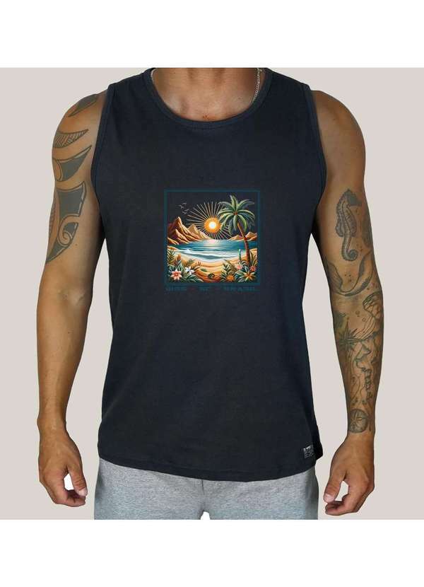 Wss Brasil - Camiseta Regata Masculina Wss Night Run Preto