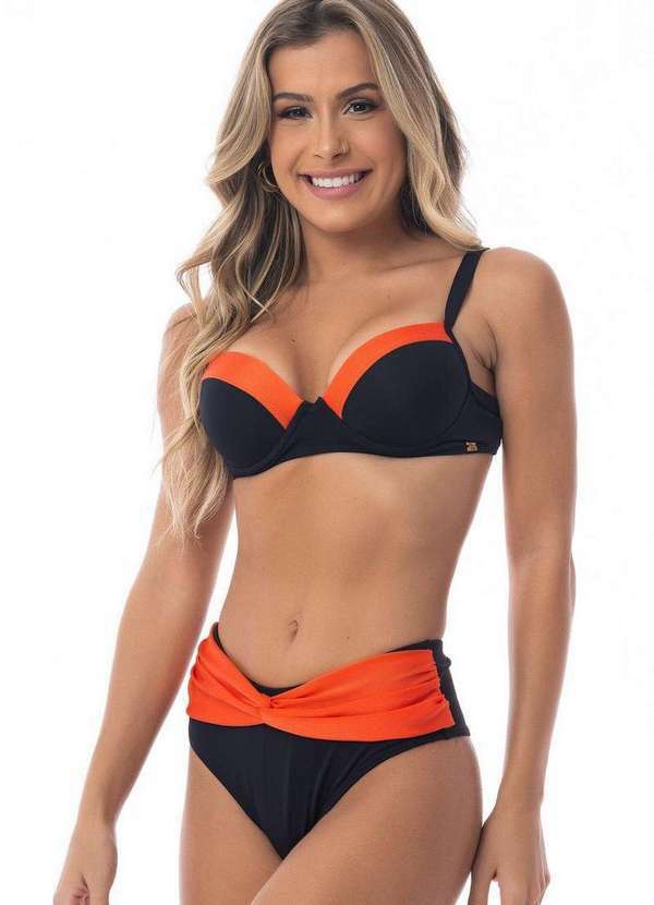 Santa Areia - Biquini Serena Orange Santa Areia Preto