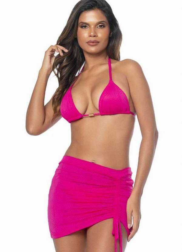 Santa Areia - Saia Stripe Rosa