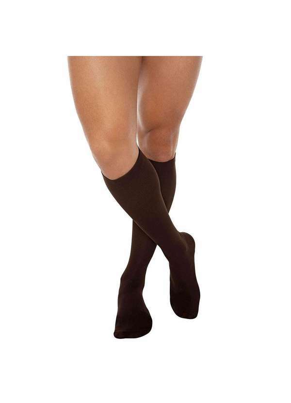Kendall - Meia Kendall 3/4 Masculina Suave Compressão 2702 Marrom - M
