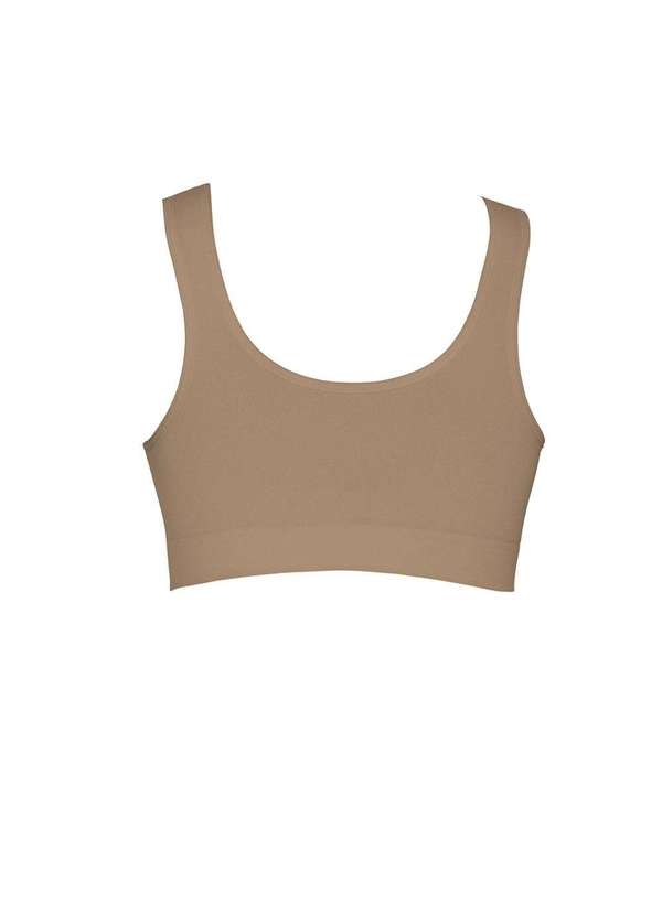 Hanes - Top Hanes Alças Largas sem Costura 5762 Marrom - P 3