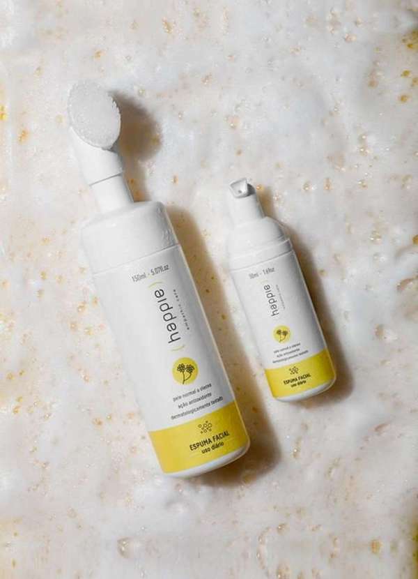 Happie - Kit 2 Espumas de Limpeza Facial Pele Normal e Oleosa 150ml e 50ml