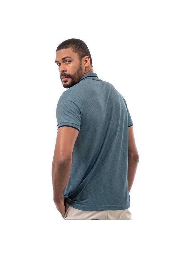 John Pull - Kit 2 Camisa Gola Polo Masculina Casual Moderna Reta Estilo Azul/Verde 4