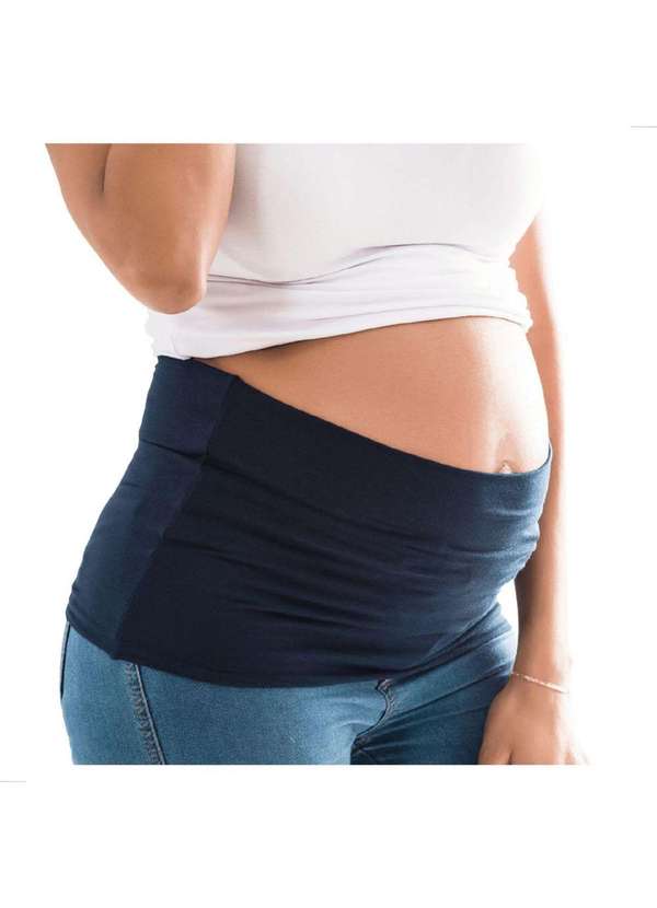 Simple Mama - Extensor de Calça/Shorts Jeans Gestante - 01 Faixa Barriga Azul