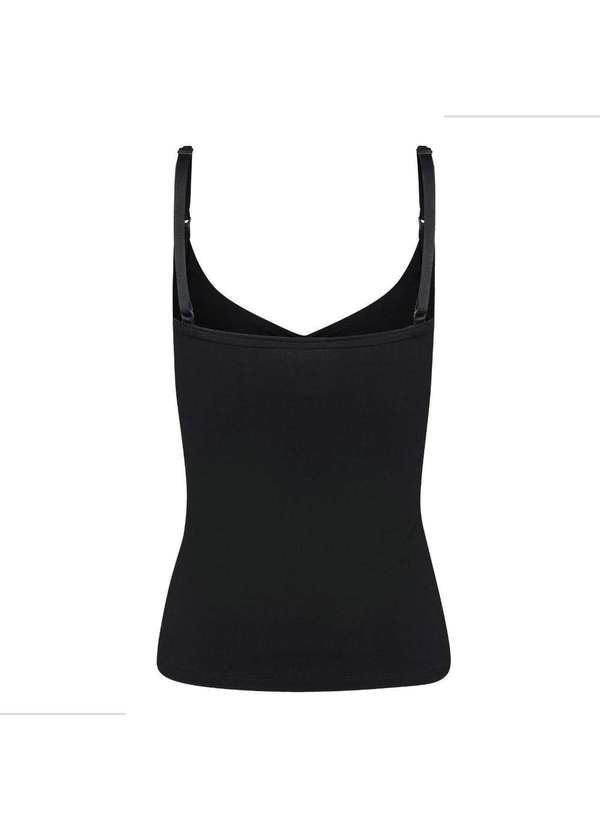 Simple Mama - Blusa para Amamentar Regata Amamentação Fecho Click Alça Preto 9