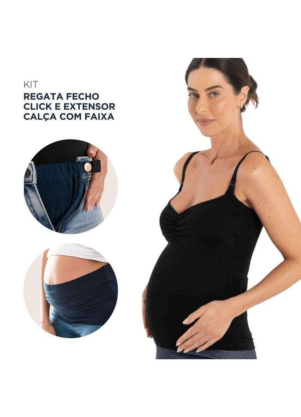 Simple Mama - Kit Regata Fec. Click e Ext. Calca com Faixa 0431 Azul