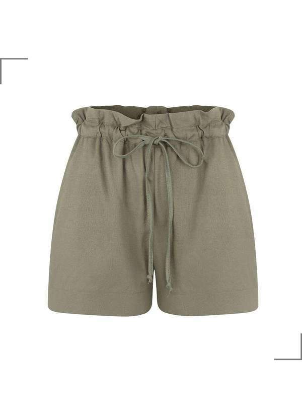 Simple Mama - Shorts Gestante Ajuste Cintura Leve Grávida Verde
