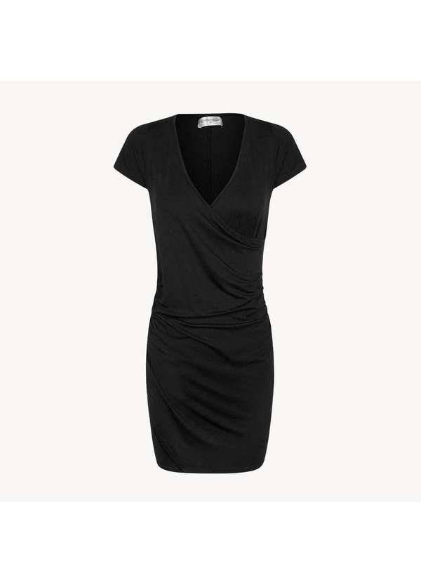 Simple Mama - Vestido Transpassado Gestante Amamentação Prático Preto 3