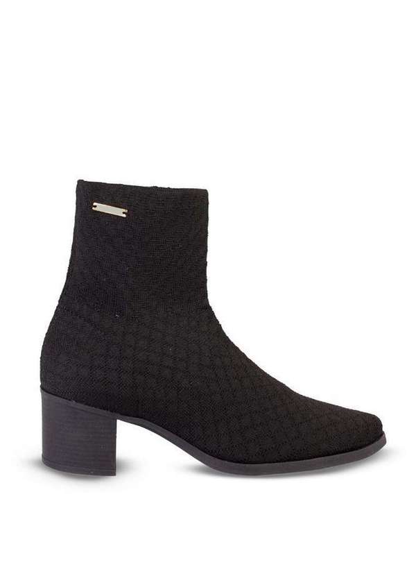 Domizia - Bota de Malha Feminina com Salto 2322 Preto