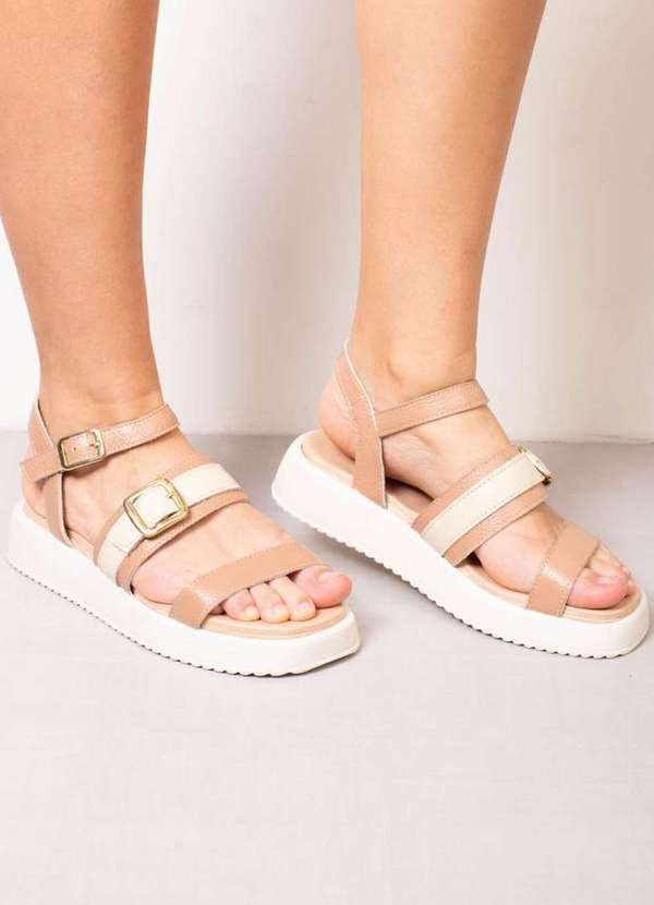 Andrea Vinci - Sandália Papete Feminina em Couro Yara Bege/Marfim 4