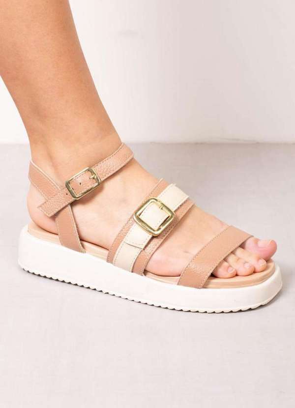 Andrea Vinci - Sandália Papete Feminina em Couro Yara Bege/Marfim 5