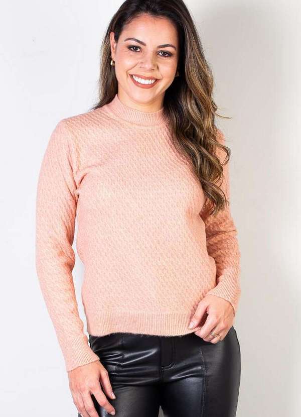 Domizia - Blusa de Malha Feminina 61501 Pêssego