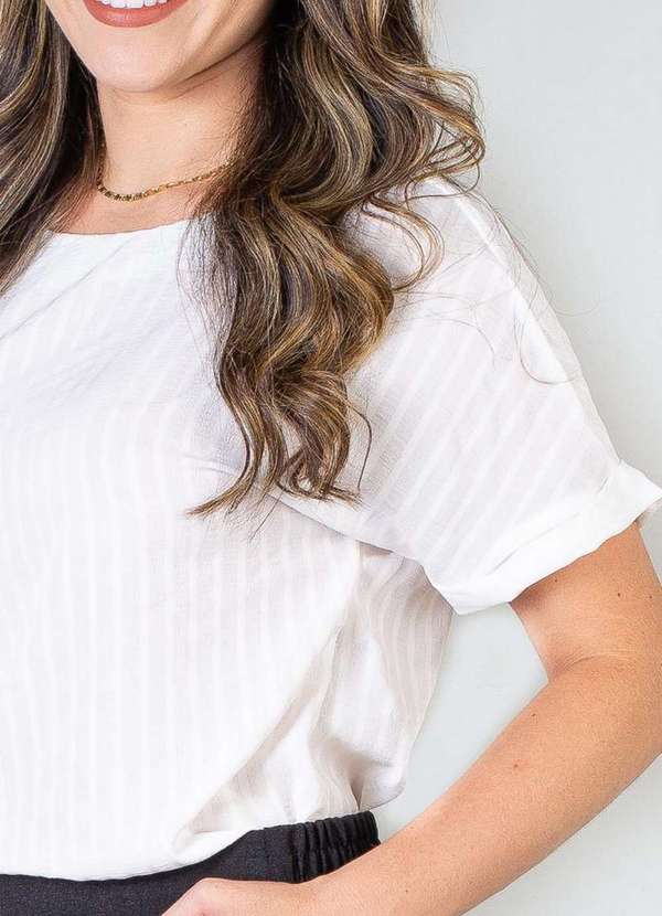 Fluffy - Blusa Feminina Manga Curta 70892 Off White 2