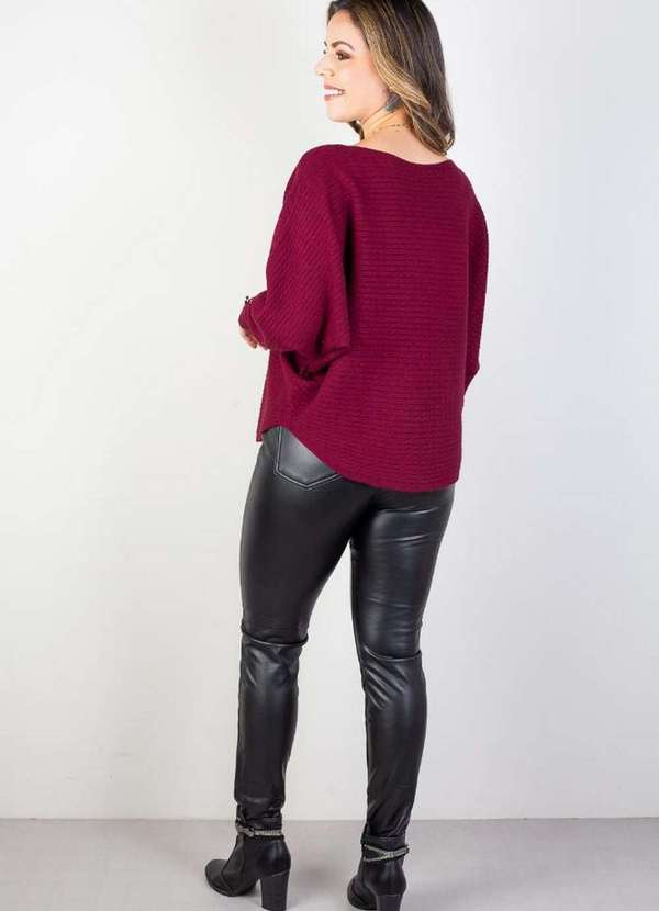 Fluffy - Blusa Feminina Ponchinho 81196 Bordô 2