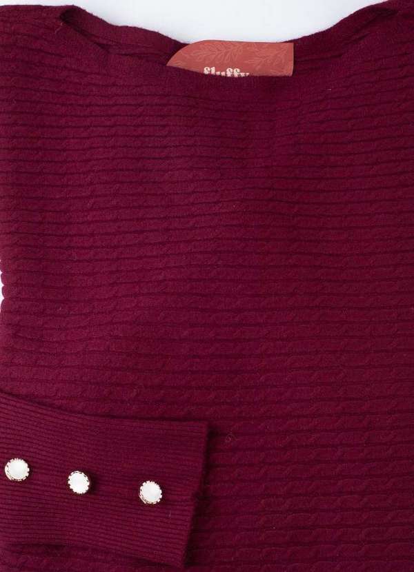 Fluffy - Blusa Feminina Ponchinho 81196 Bordô