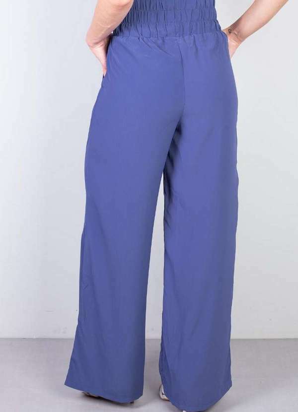 Fluffy - Calça Feminina Pantalona com Elástico 51129 Azul 3